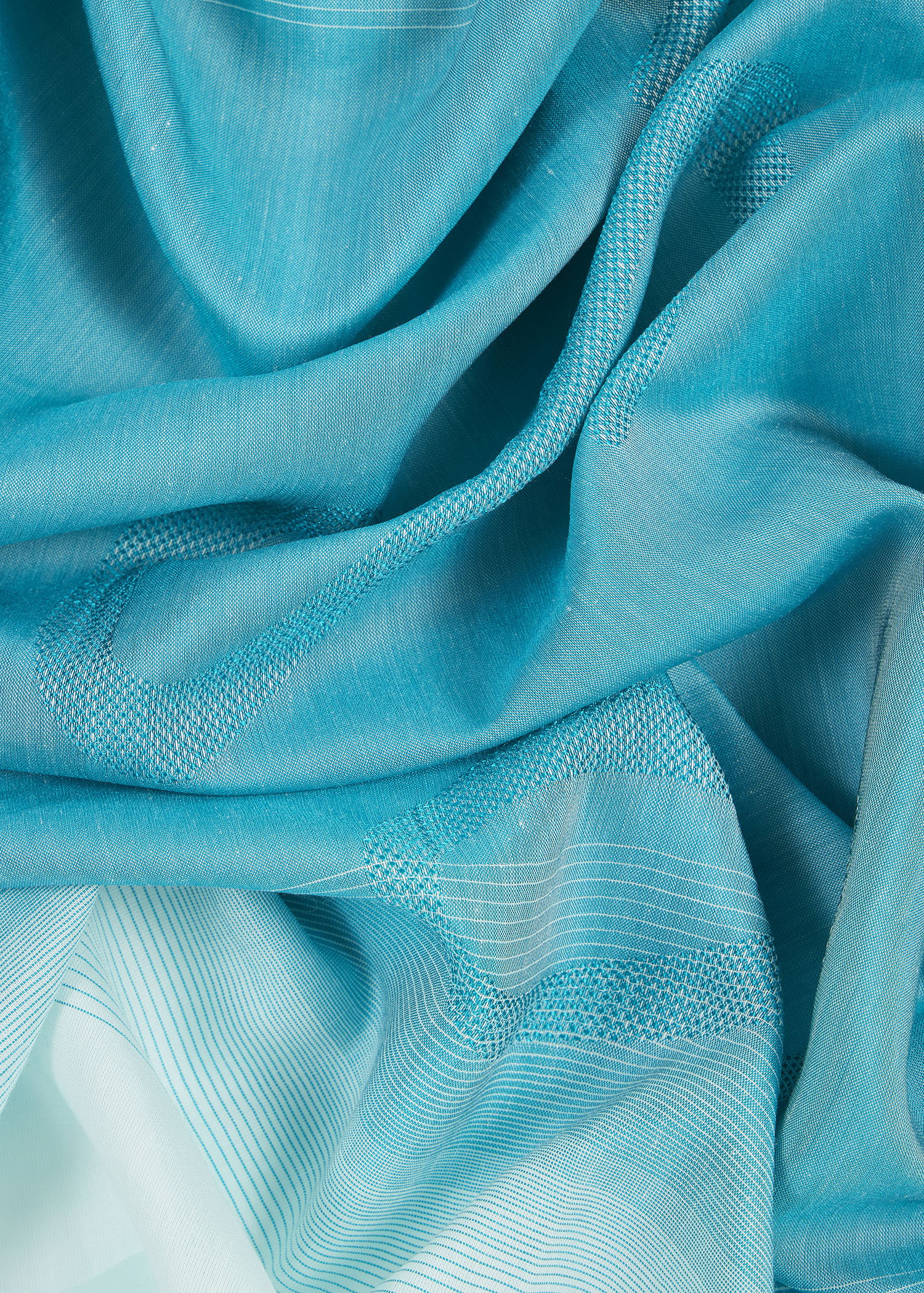 Women's Blue Ombre Logo Scarf - 3