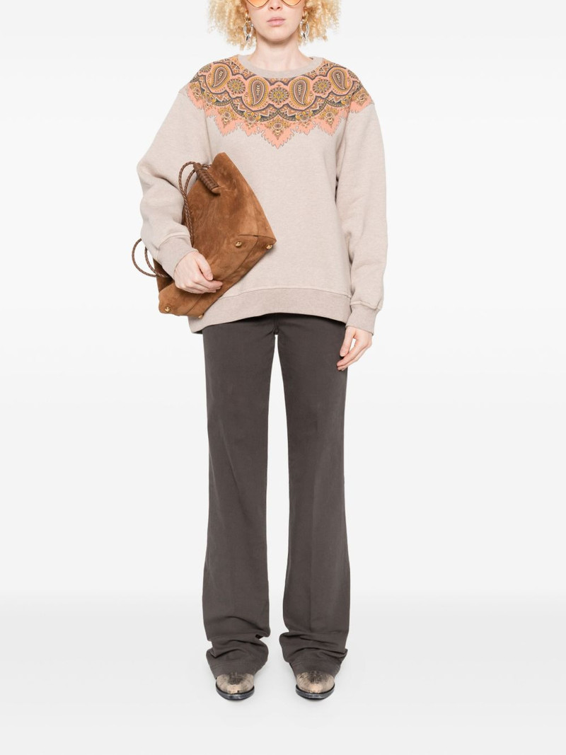 Etro paisley-details crew-neck sweatshirt outlook