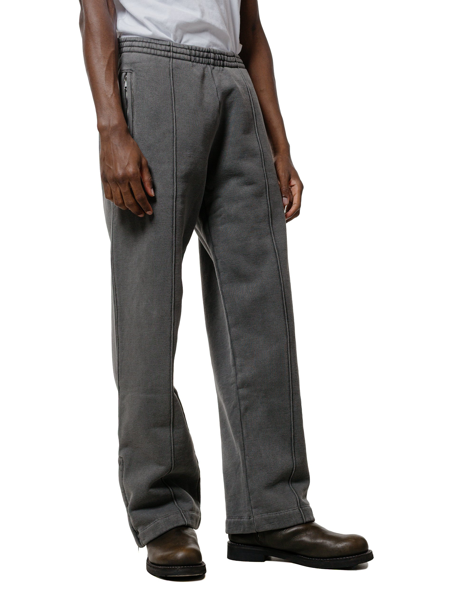 Track Pants Worn Black Hefty Fleece - 2