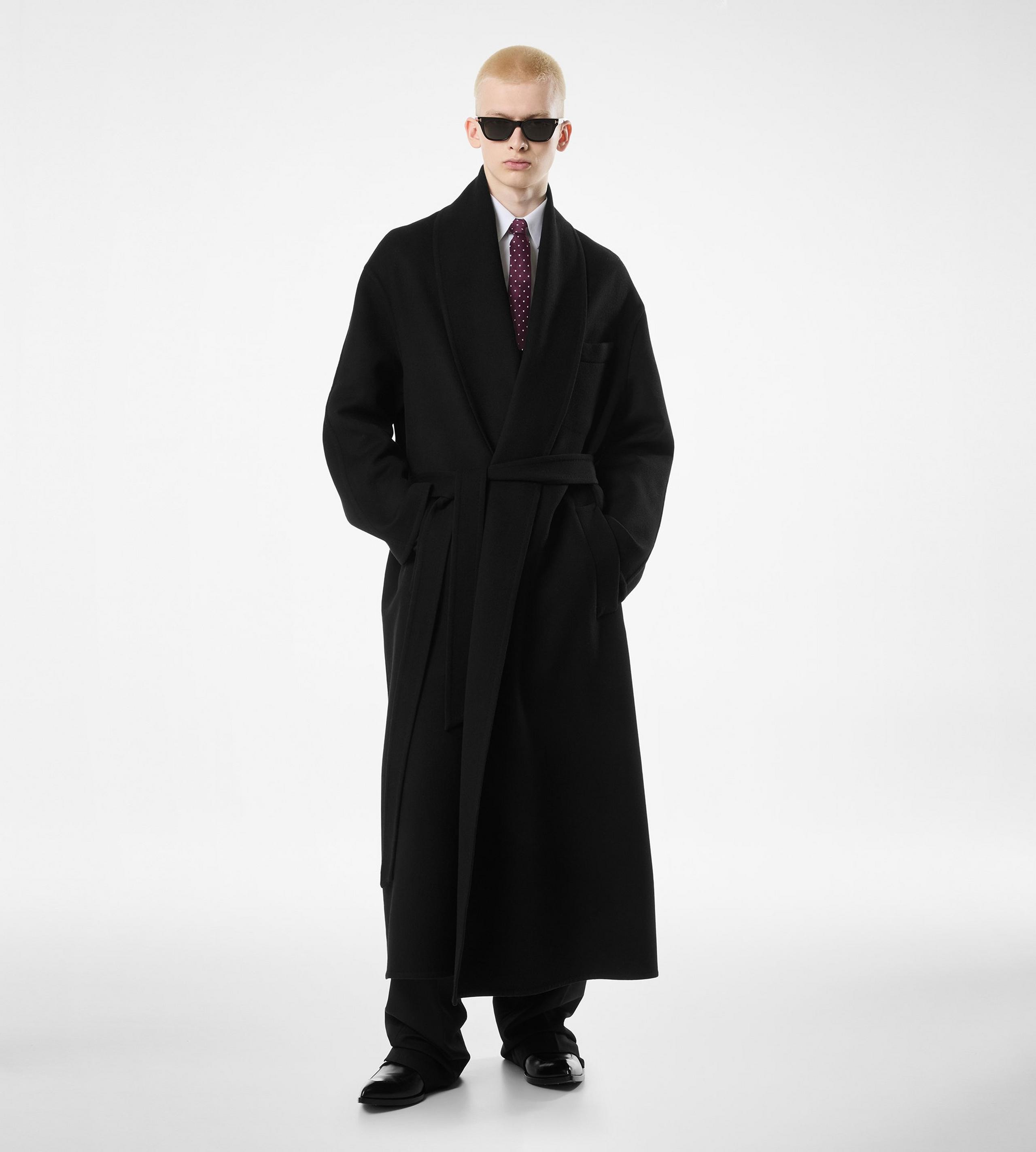 DOUBLE SPLITTABLE WOOL CASHMERE SHAWL COAT - 3