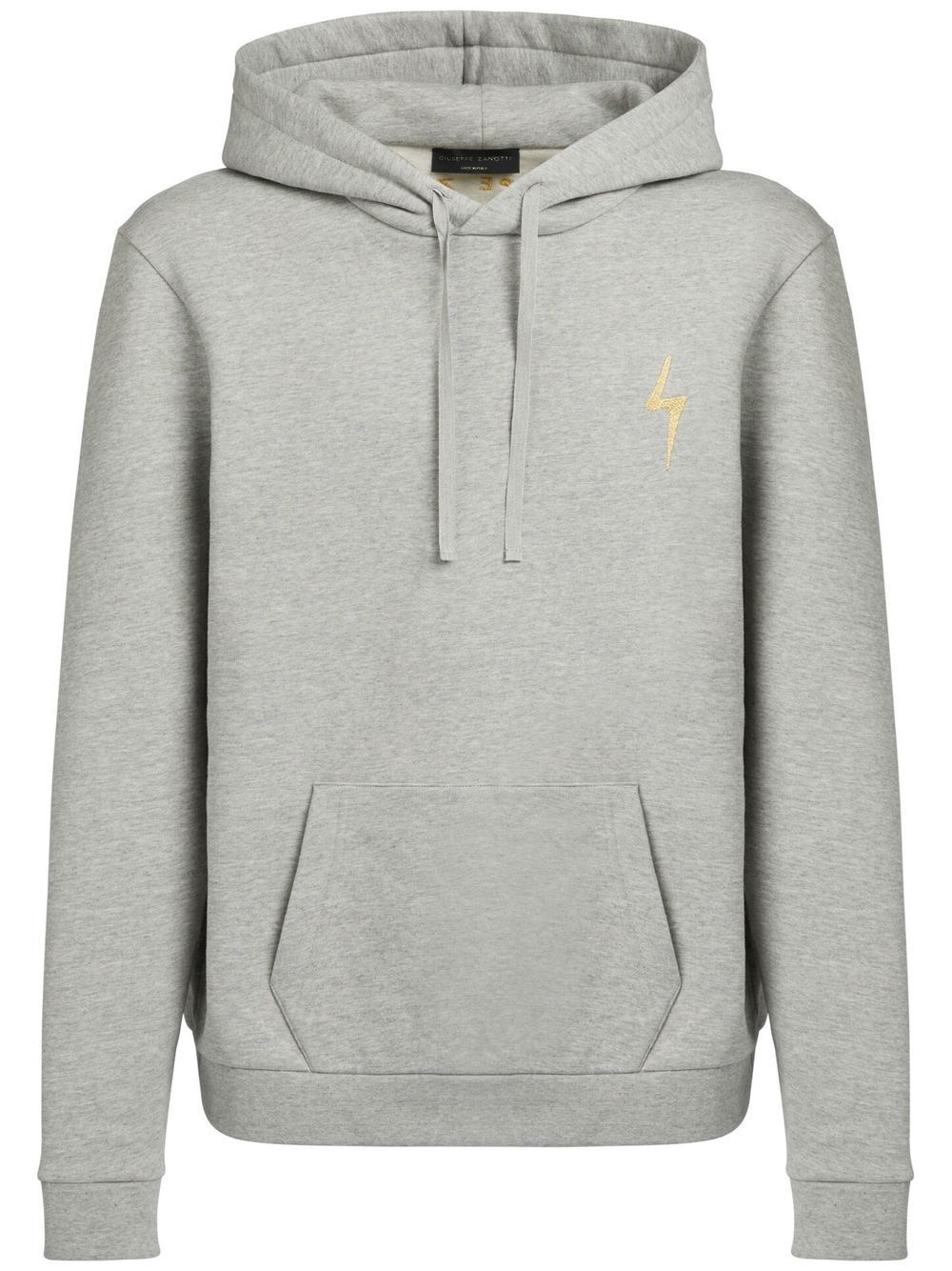 logo-embroidered hoodie - 1