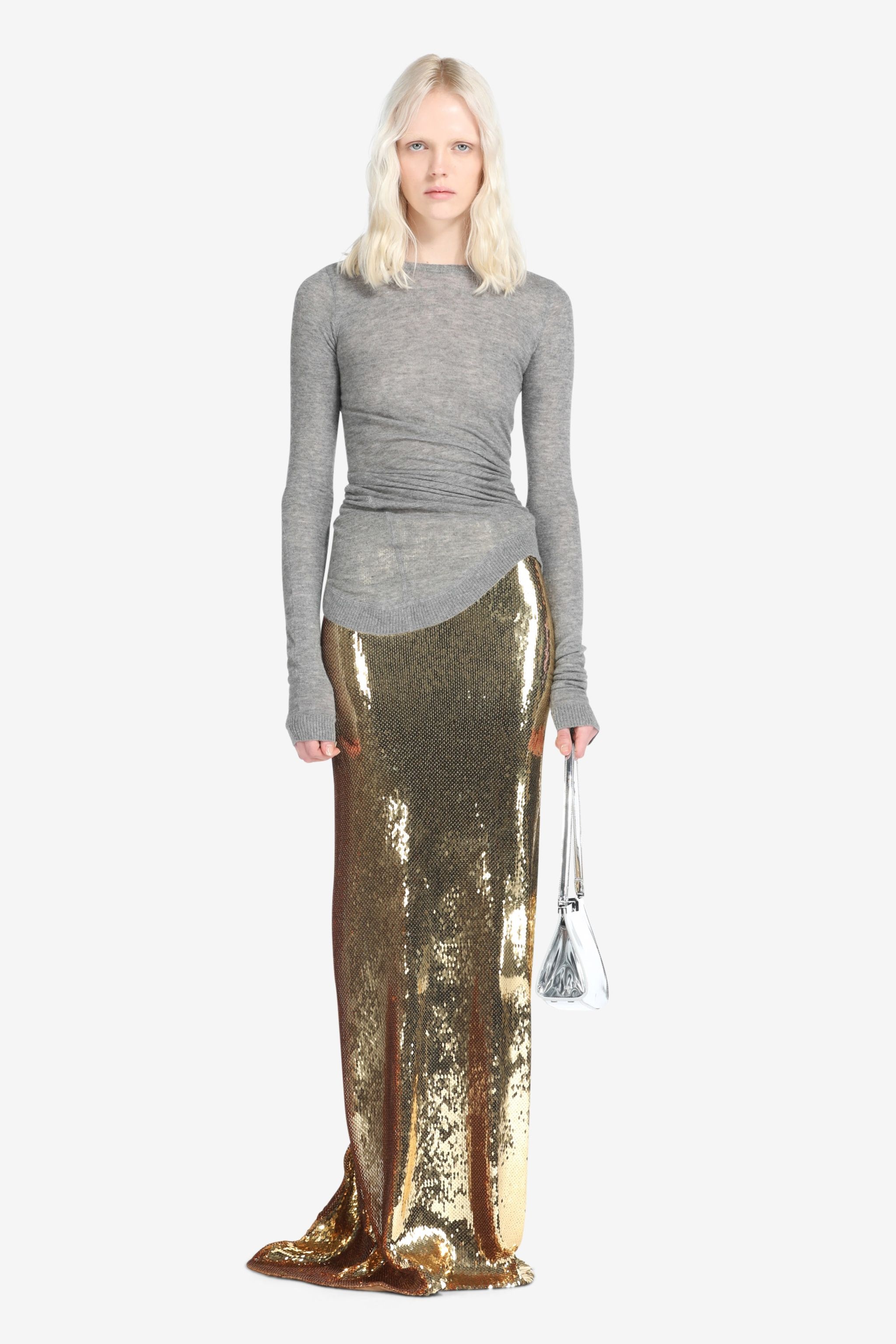 SEQUIN EMBELLISHED MAXI SKIRT - 4