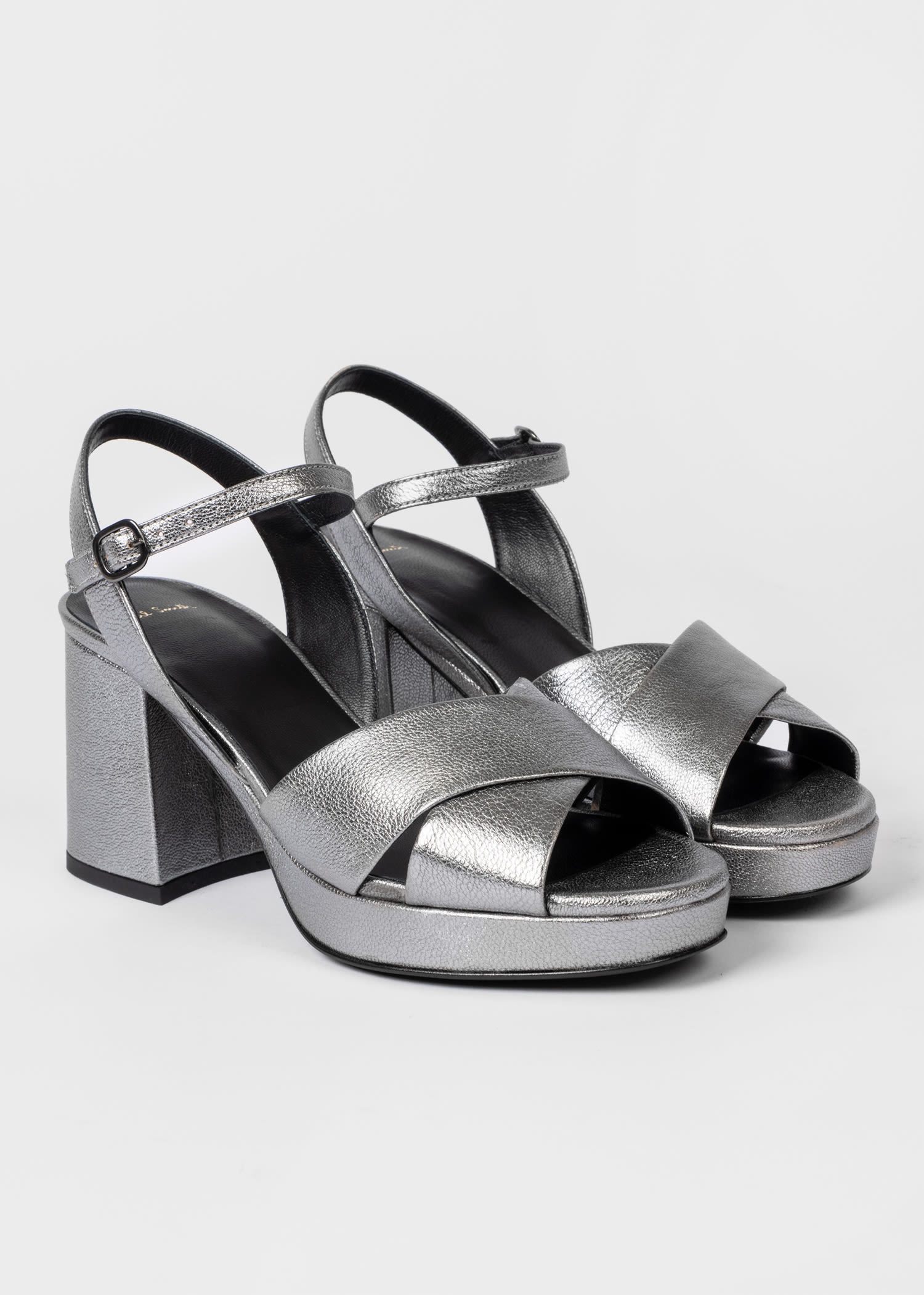 Gunmetal Leather 'Poppy' Heels - 3