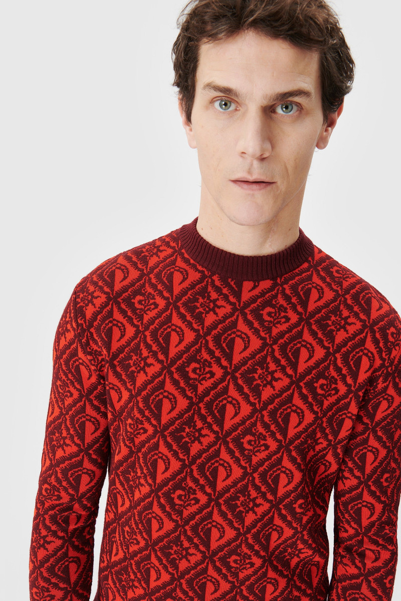 Moon Diamant Knit Jacquard Crewneck Pullover 4