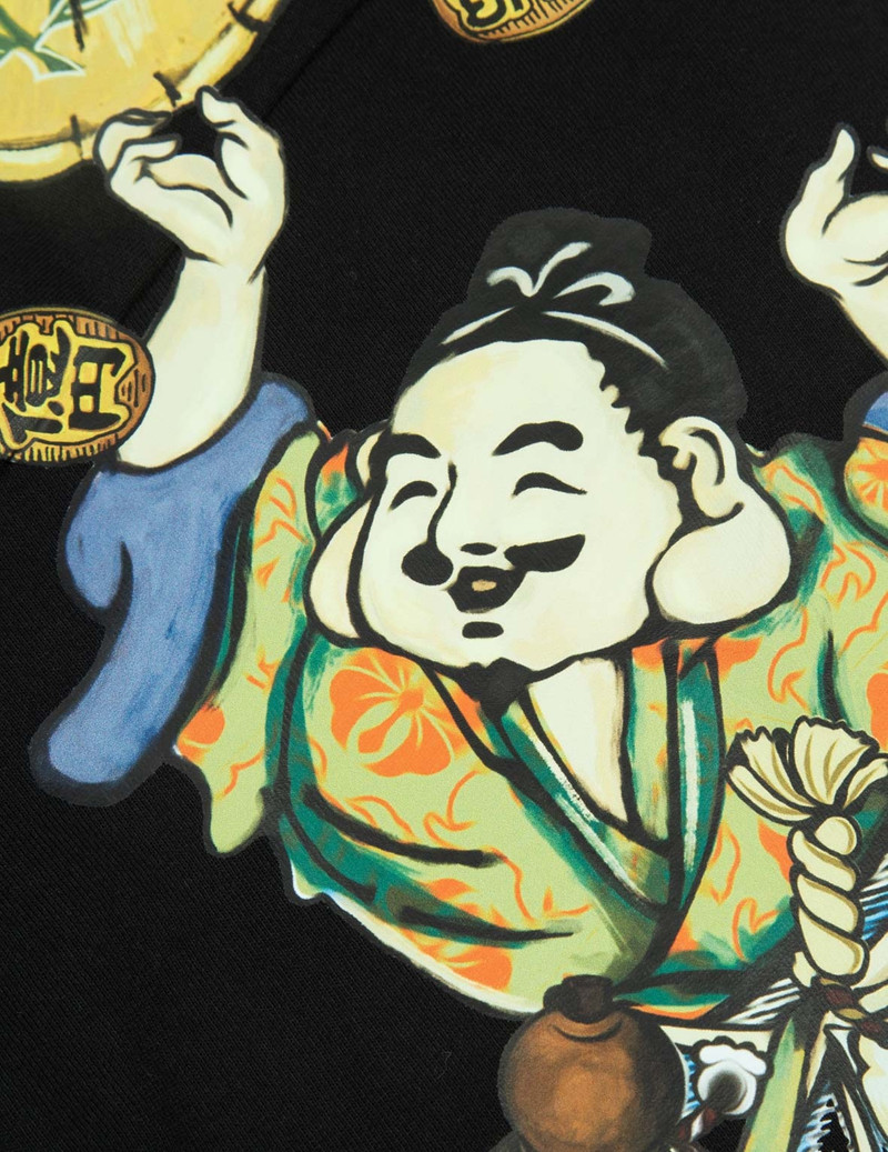 TANUKI DAICOCK PRINT LOOSE FIT T-SHIRT 13