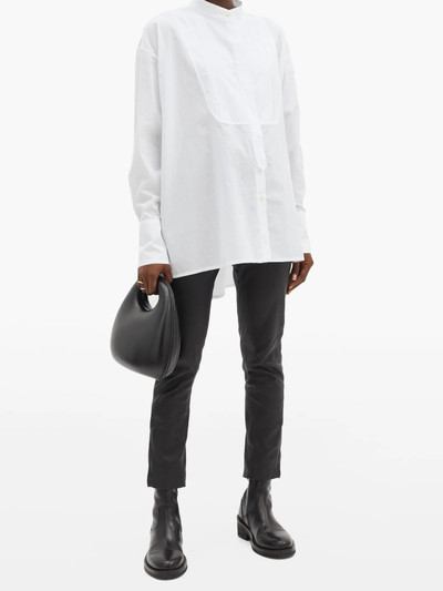 Ann Demeulemeester Bib-panel cotton-voile shirt outlook