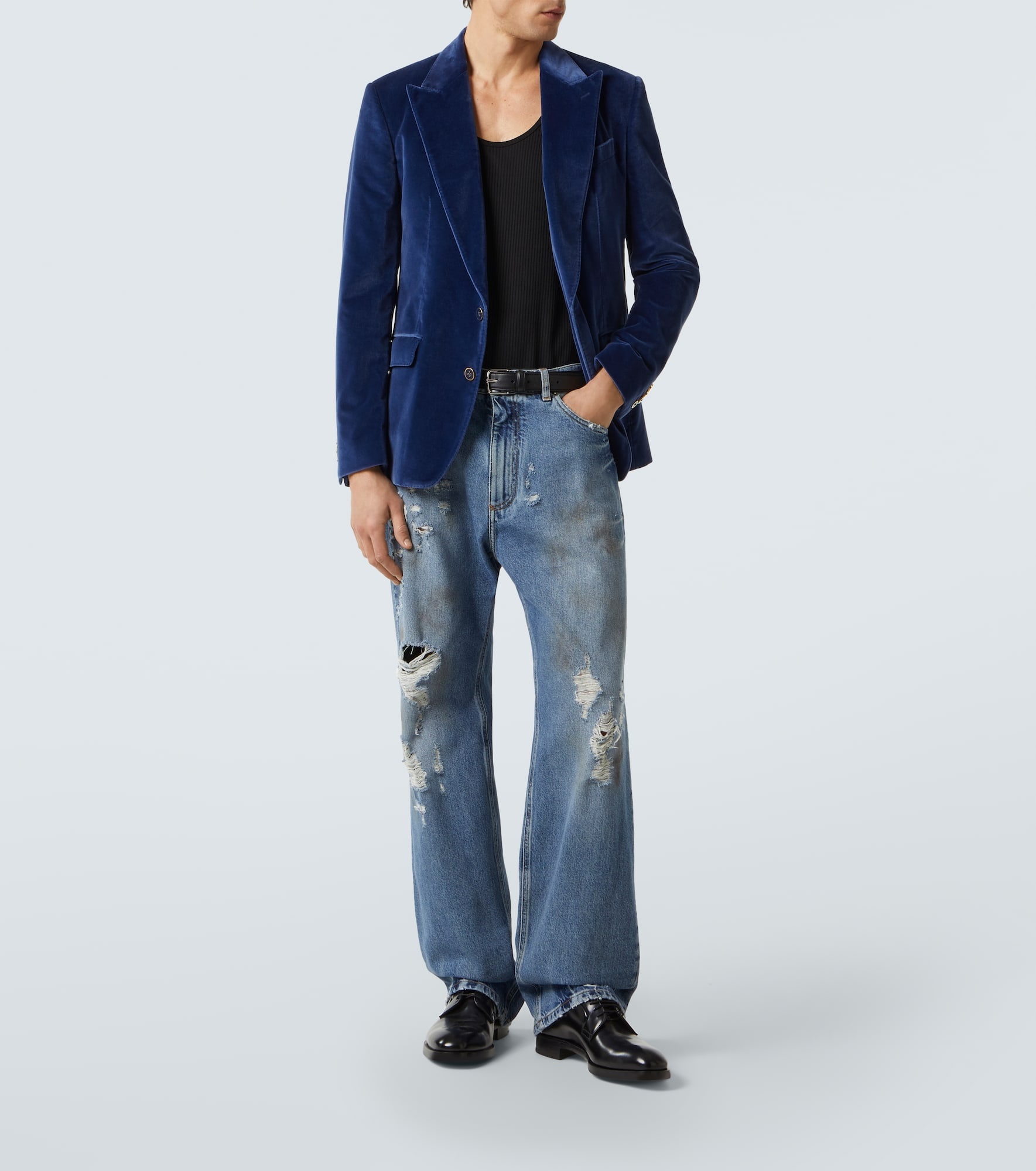 Distressed wide-leg jeans - 2