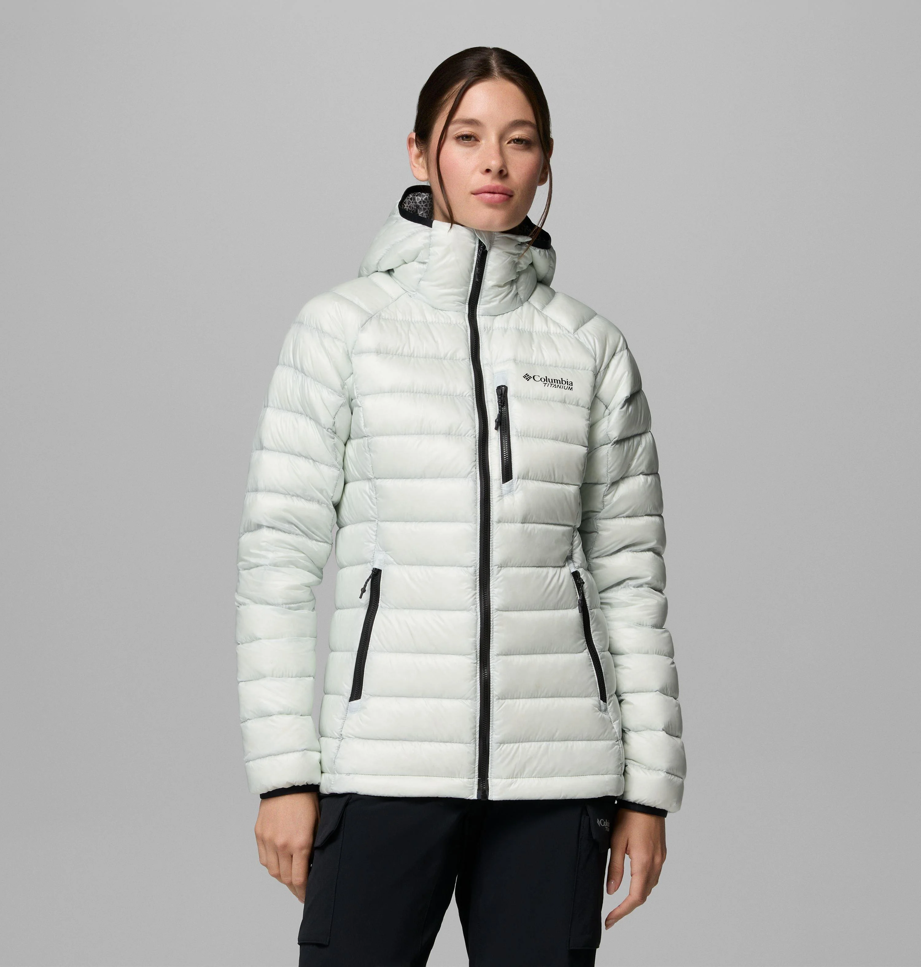 Women's Arctic Crest Down Hooded Jacket - 1