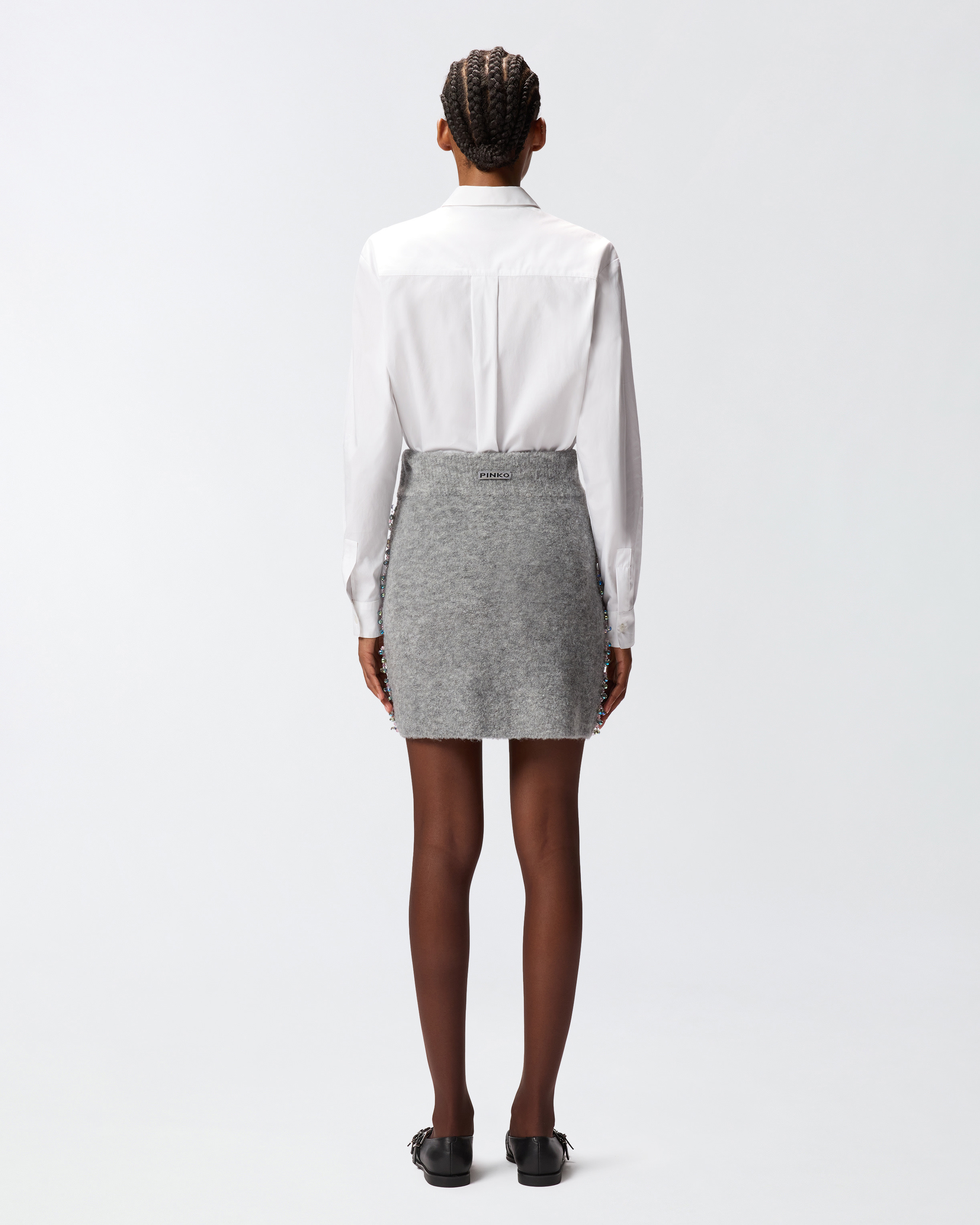 CRYSTAL EMBROIDERY MINISKIRT - 4