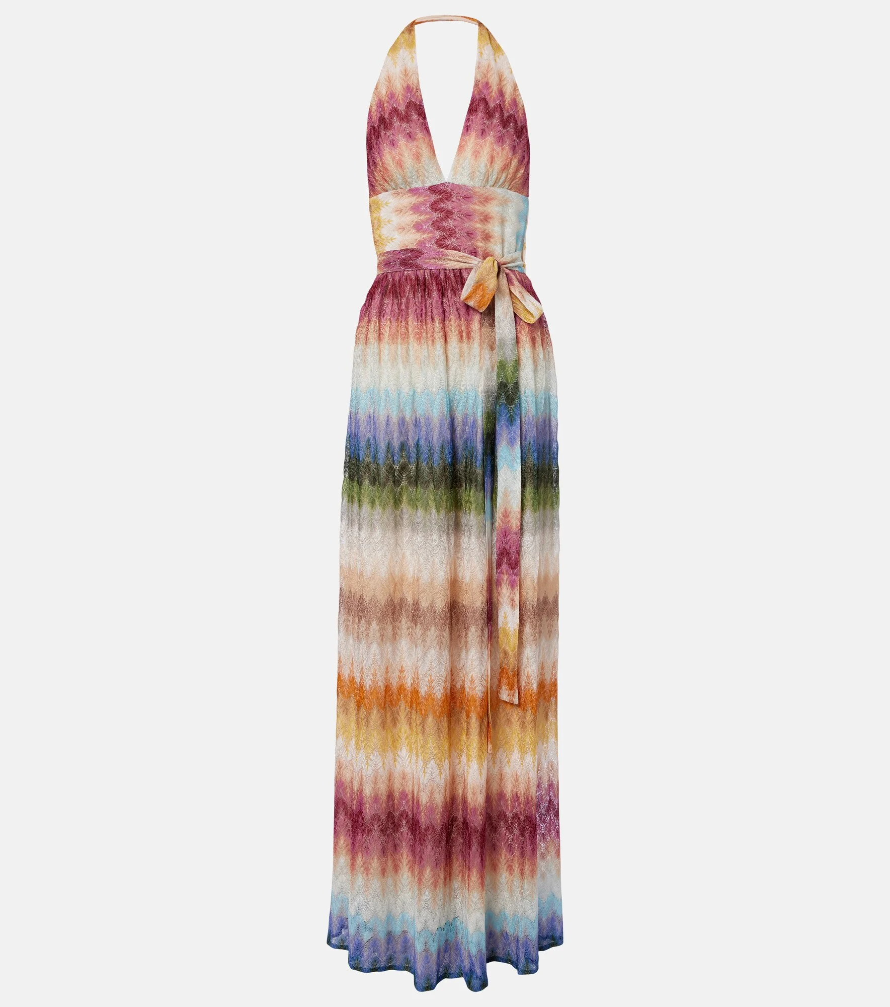 Halterneck maxi dress - 1