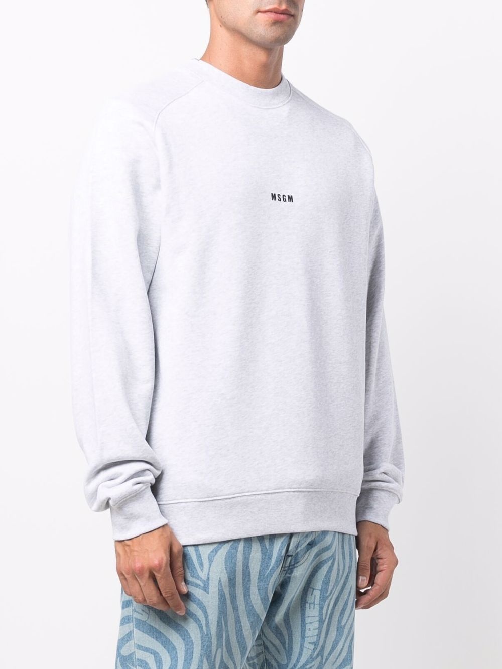 logo-print crew neck jumper - 3
