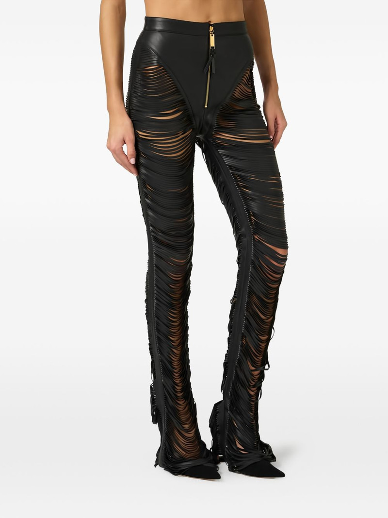 fringed nappa leather trousers 4