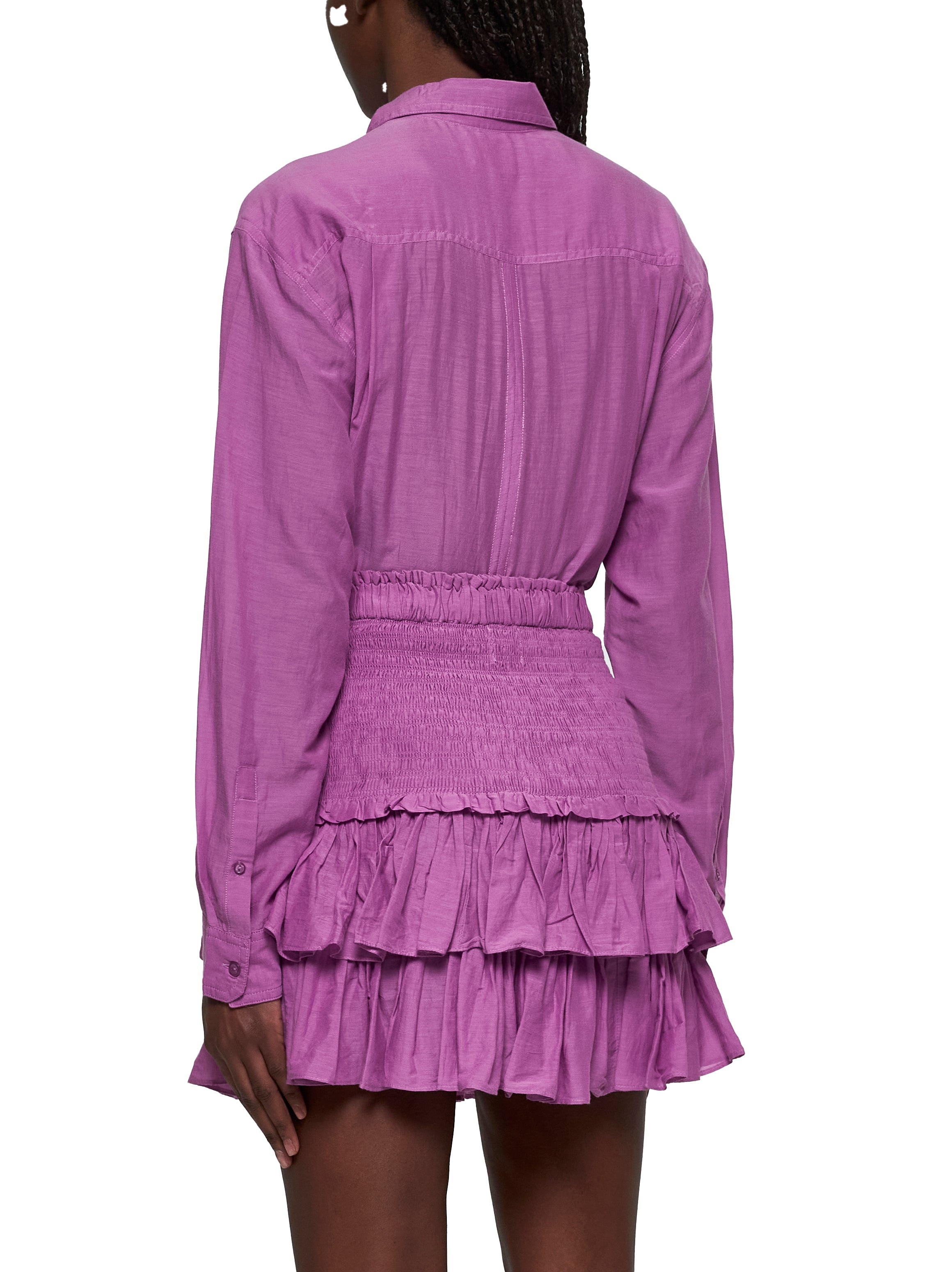 Fuchsia voile Naomi miniskirt - 4