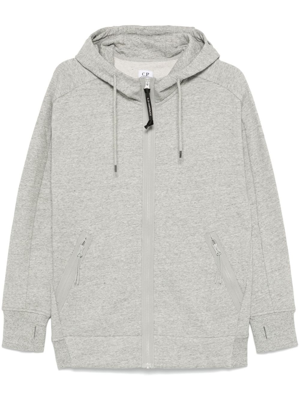 Goggles-detail zip-up hoodie - 1