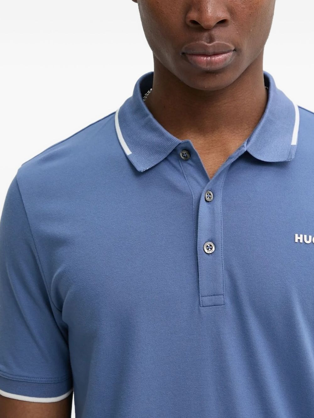 logo-print polo shirt - 3