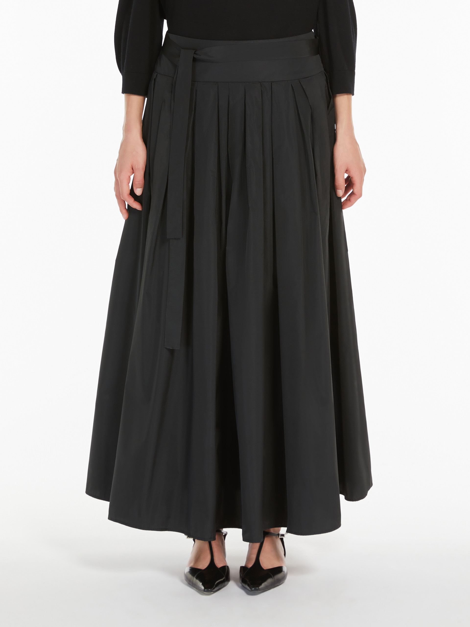 GEA Pleated water-repellent taffeta skirt - 3