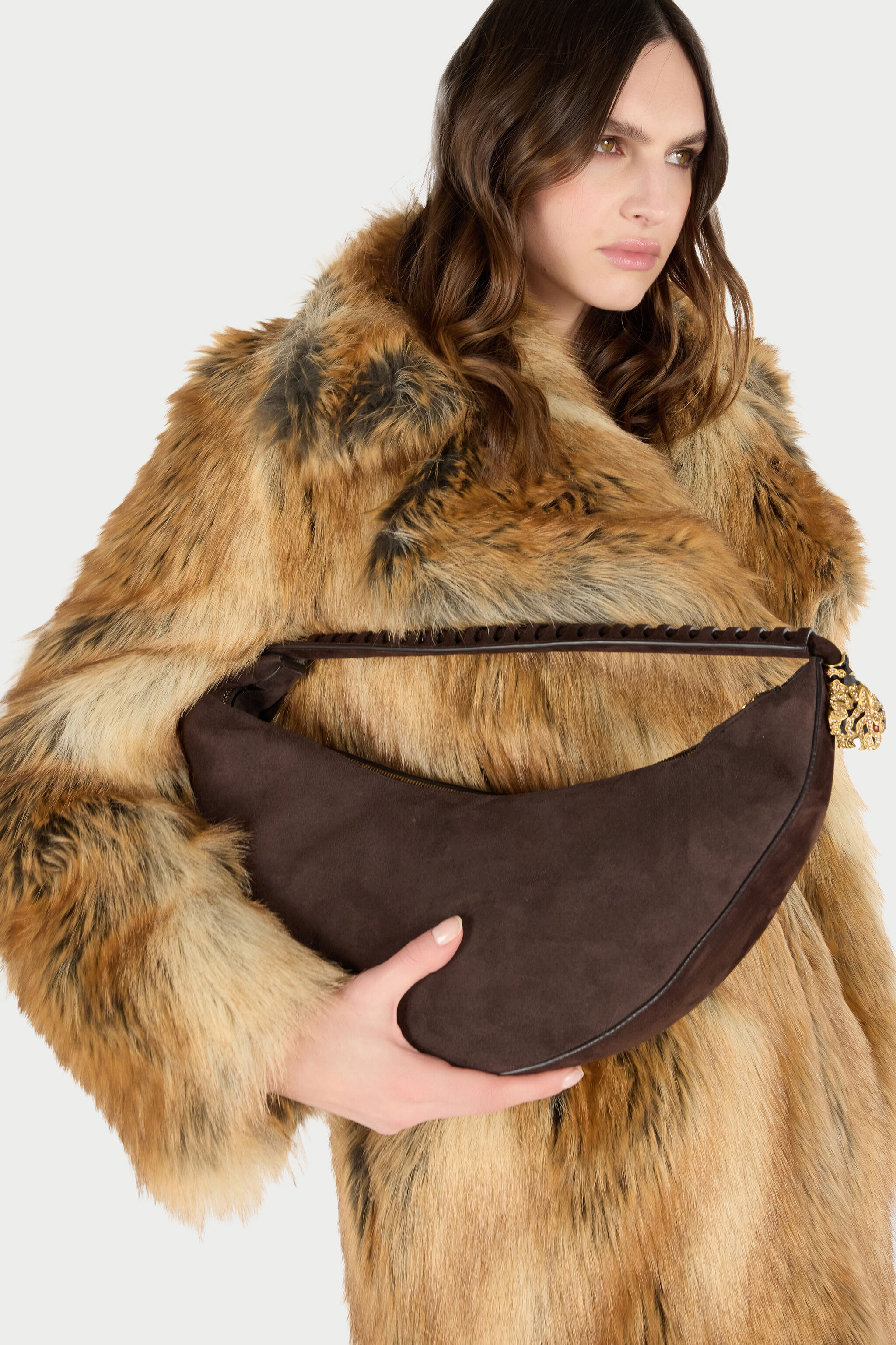 Suede Hobo Roar Bag - 2