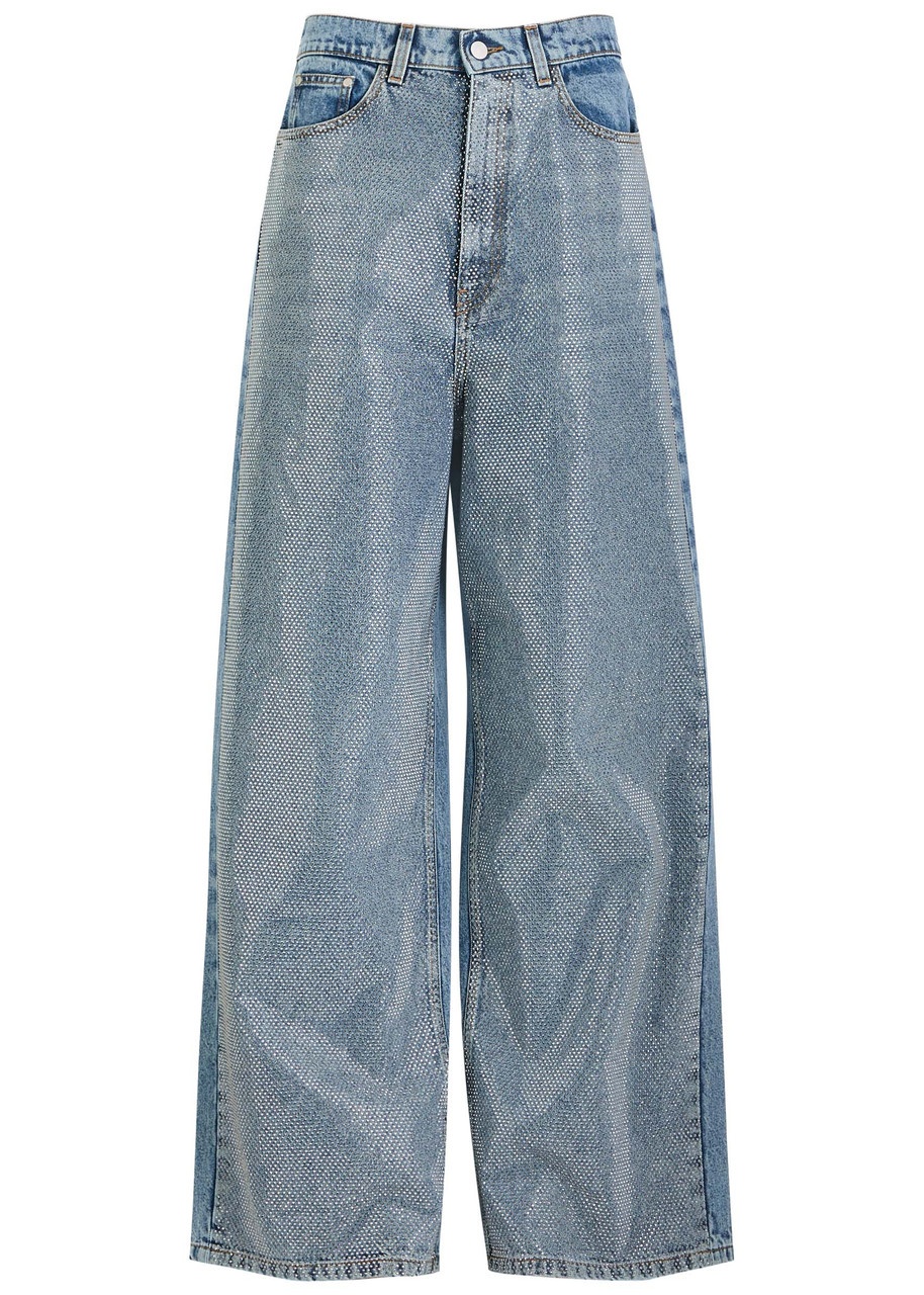 Stella Mccartney Hotflix Stud-embellished Wide-leg Jeans - 1