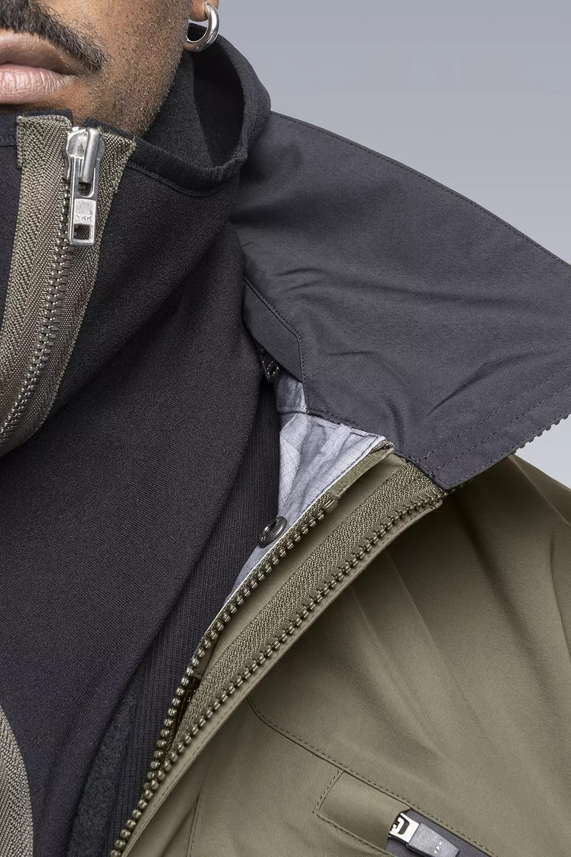 J1A-GTKR-RFM KR EX 3L Gore-Tex® Pro Interops Jacket RAF Green with size 5 WR zippers in matte black 35