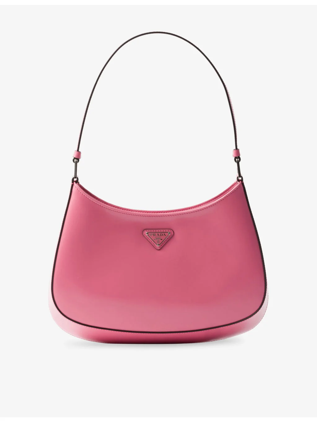 Cleo brand-plaque brushed leather shoulder bag - 1