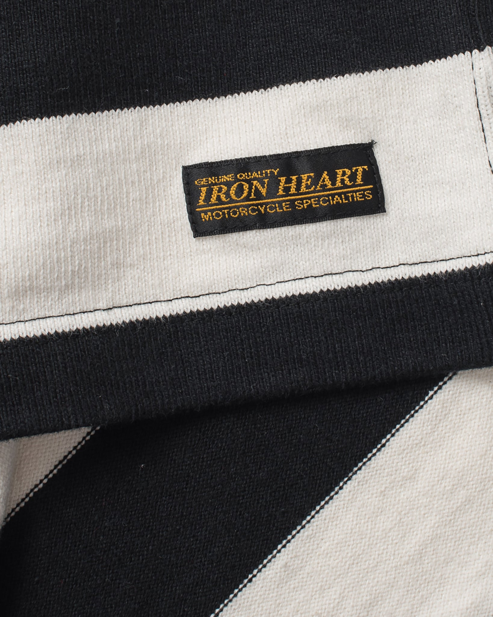 IHTB-01-BLK-WHT 11oz Cotton Knit Long-Sleeved Sweater - Black/White - 4