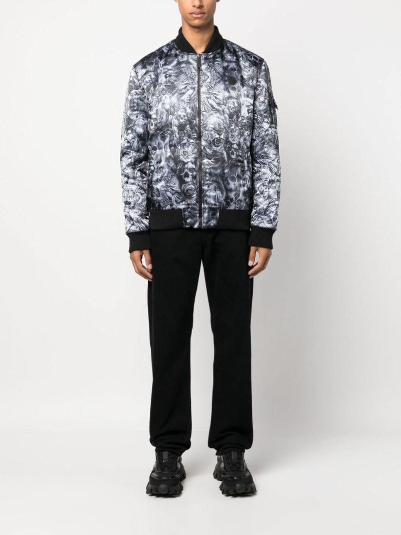 PHILIPP PLEIN Tatto-print bomber jacket outlook