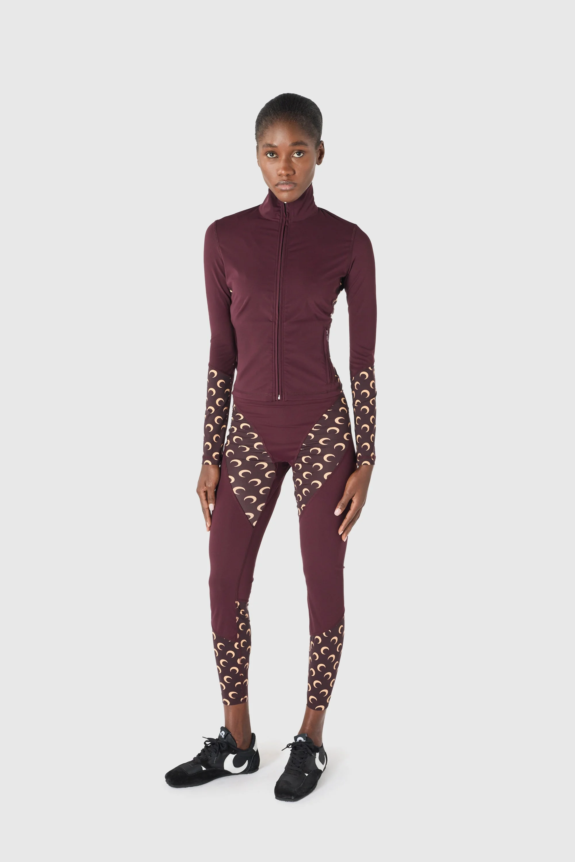 Athleisure zipped jacket with moon inserts - 1