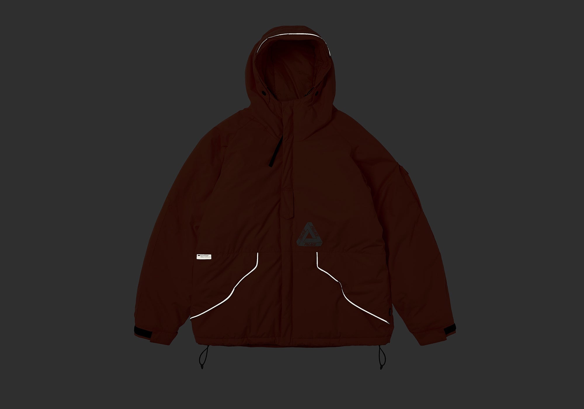 PALACE P-TECH HOODED JACKET ORANGE | REVERSIBLE