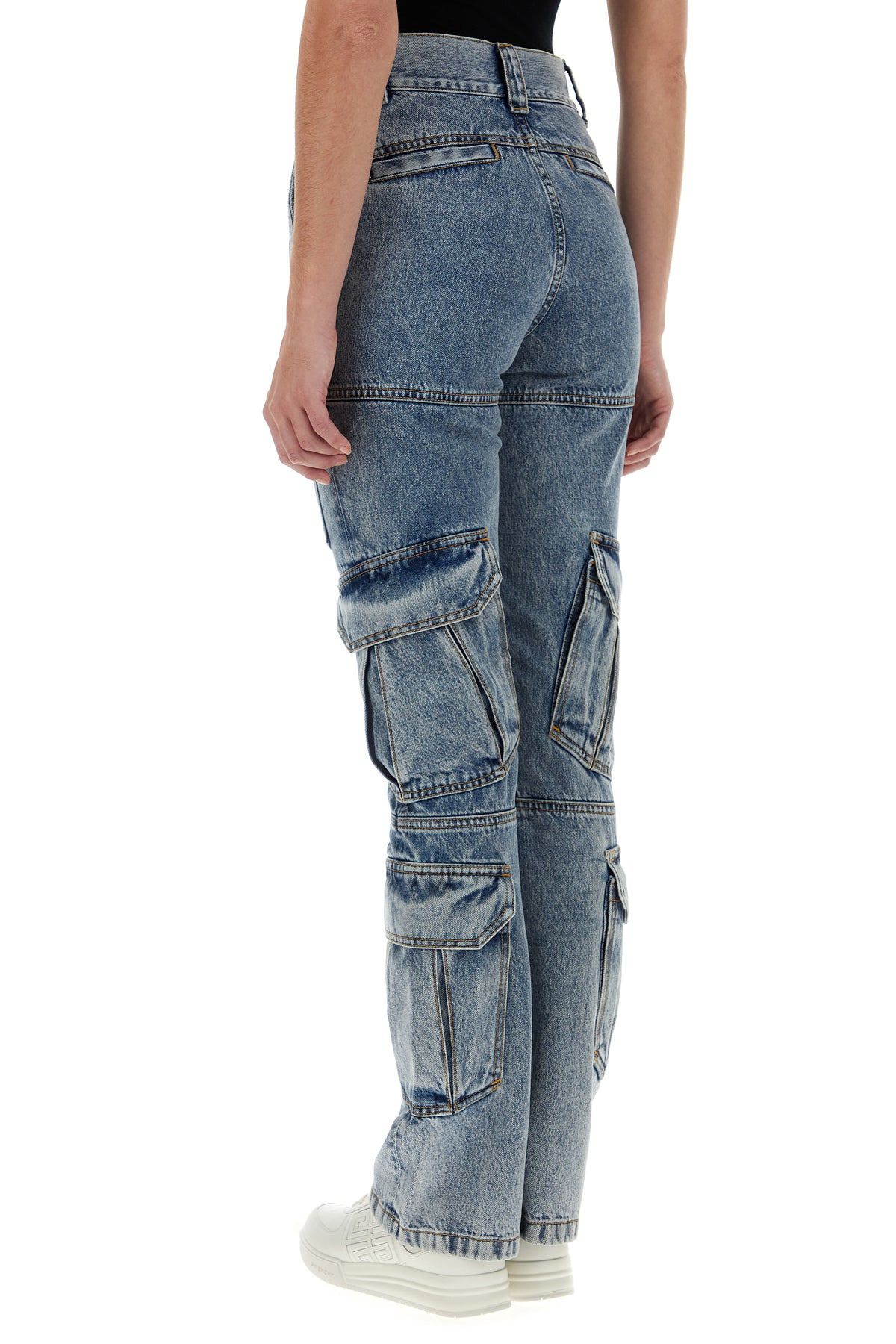 Denim cargo jeans - 4