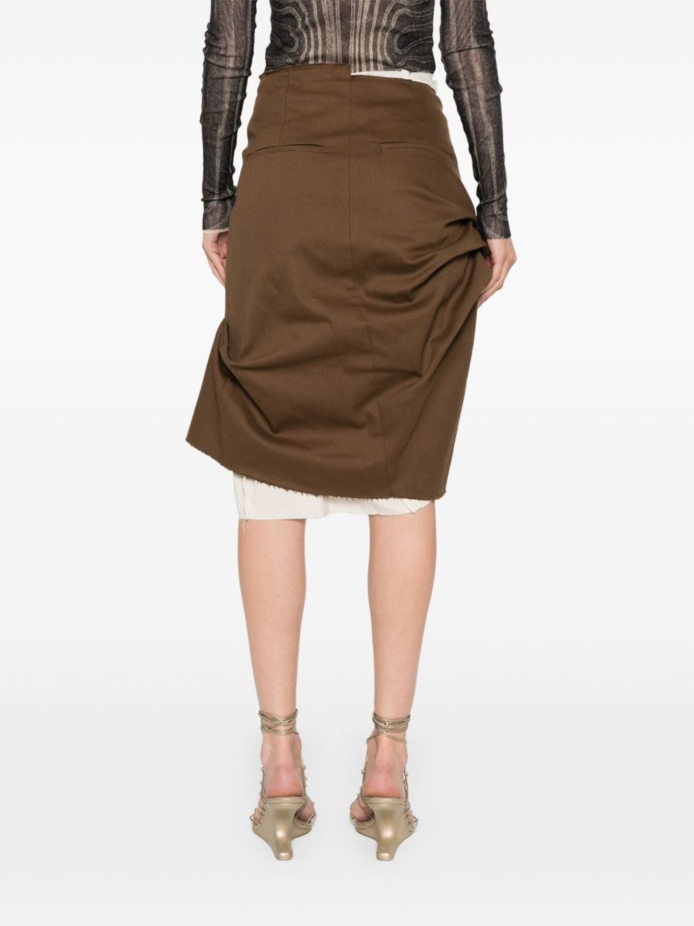 asymmetric tailored mini skirt - 4