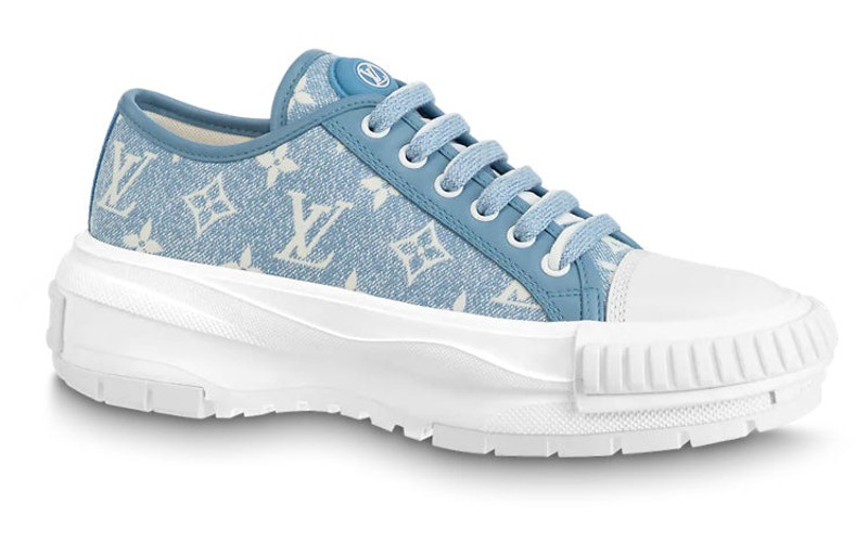 Louis Vuitton (WMNS) LOUIS VUITTON Squad Sneakers 'Blue Monogram' 1AB19K outlook