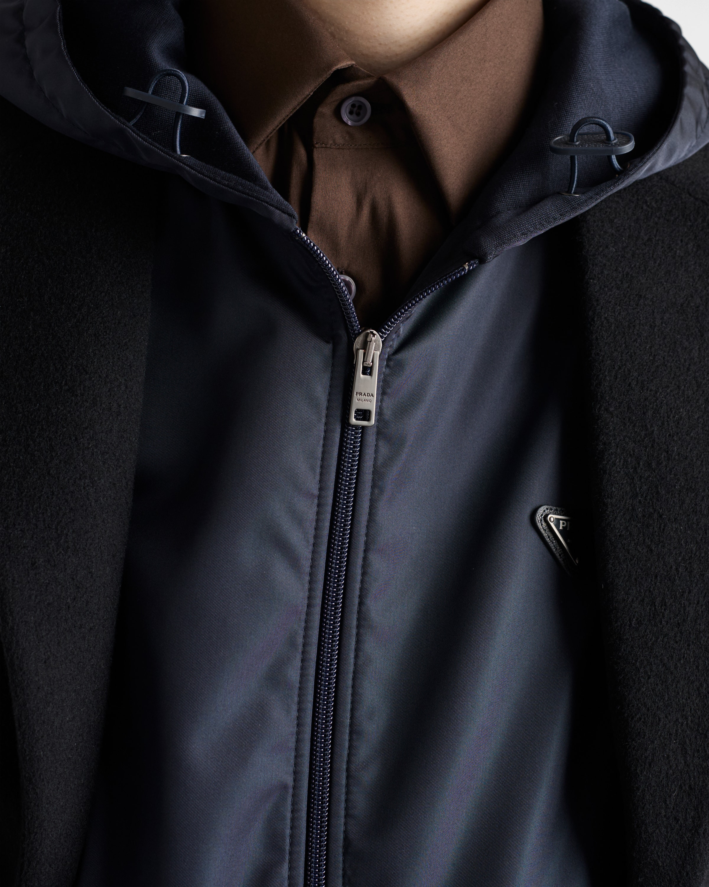 Technical cotton and Re-Nylon hoodie - 3