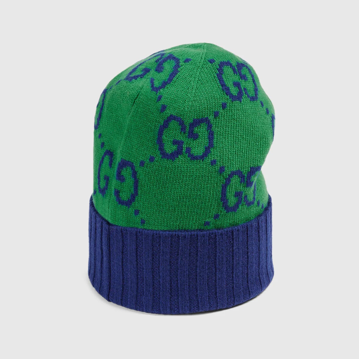 GG knit wool hat - 1