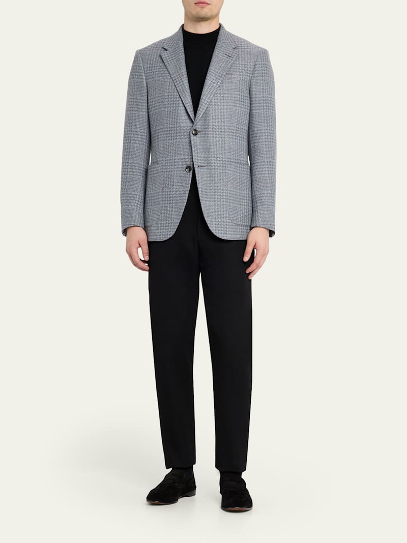 ZEGNA Men's Oasi Cashmere Plaid Two-Button Sport Coat outlook