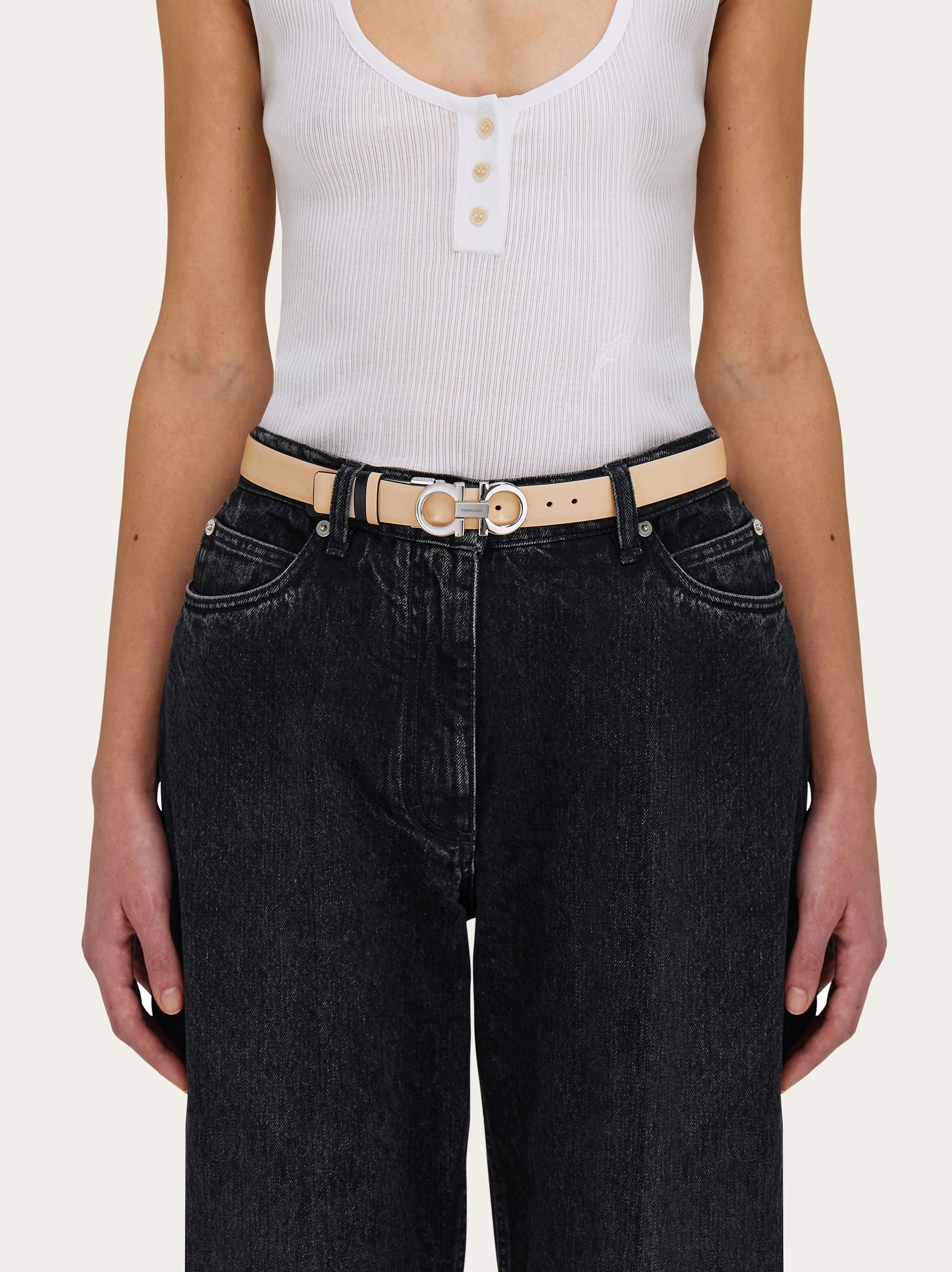 Reversible and adjustable Gancini belt - 4