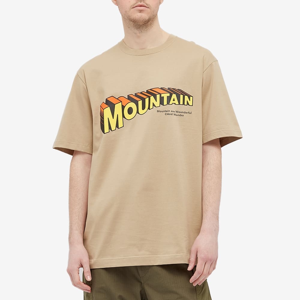 and wander x Jerry Ukai Mountain Tee - 4