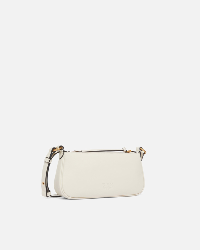 PINKO LEATHER MINI HALF MOON CROSSBODY BAG outlook