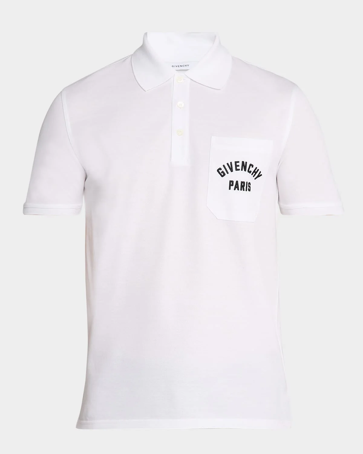 Men's Cotton Pique Polo Shirt with Logo Pocket - 1