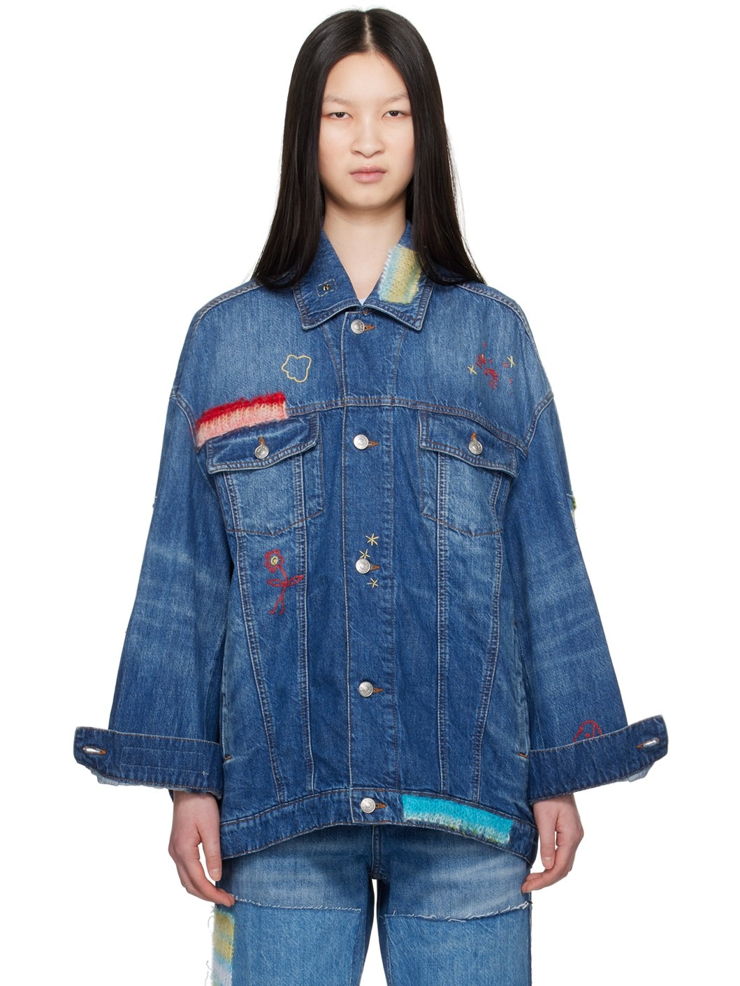 Blue Oversized Denim Jacket - 1