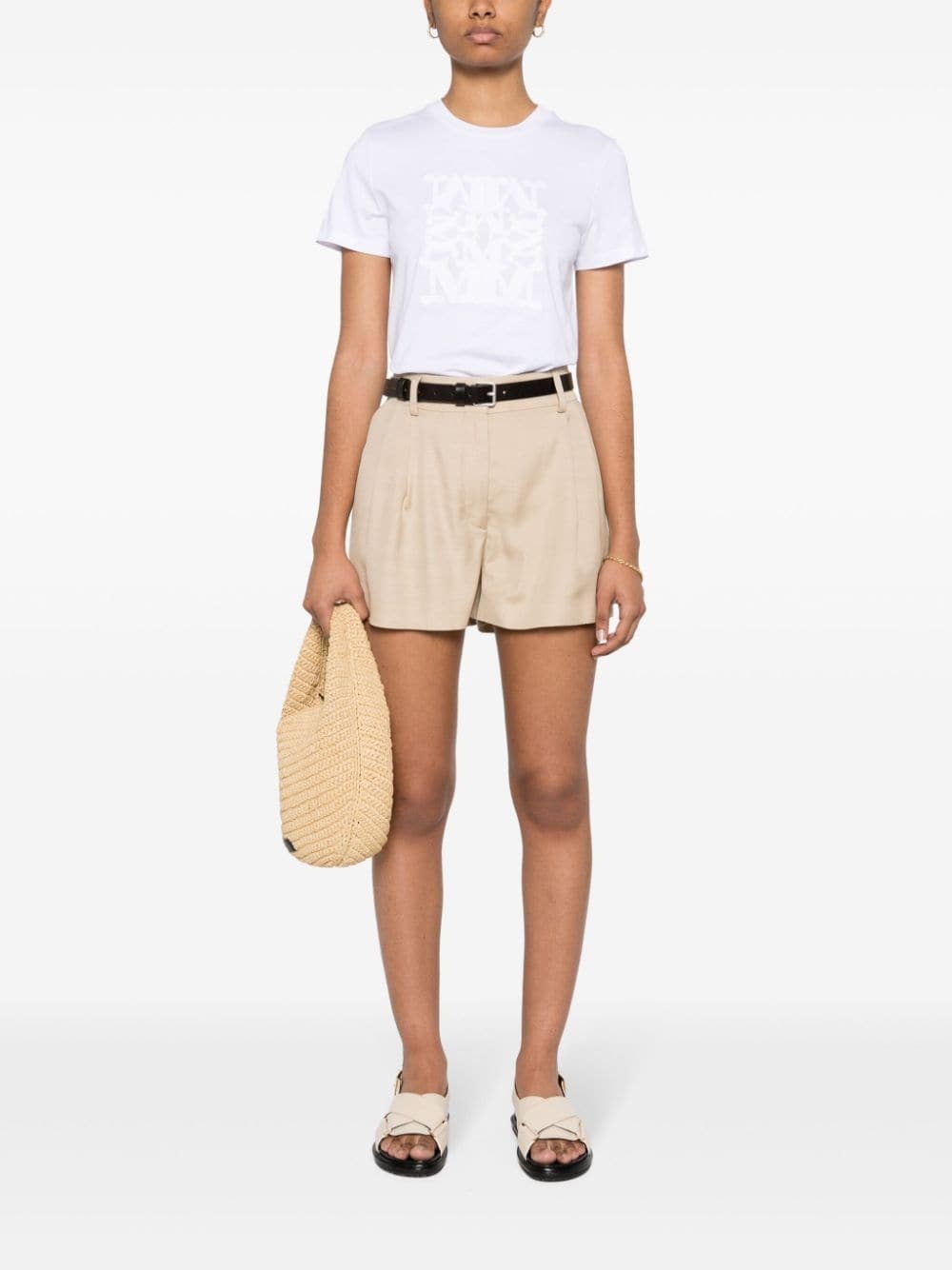 logo-embroidered cotton T-shirt - 2
