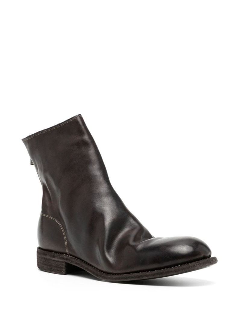 Guidi zip-fastened leather boots outlook