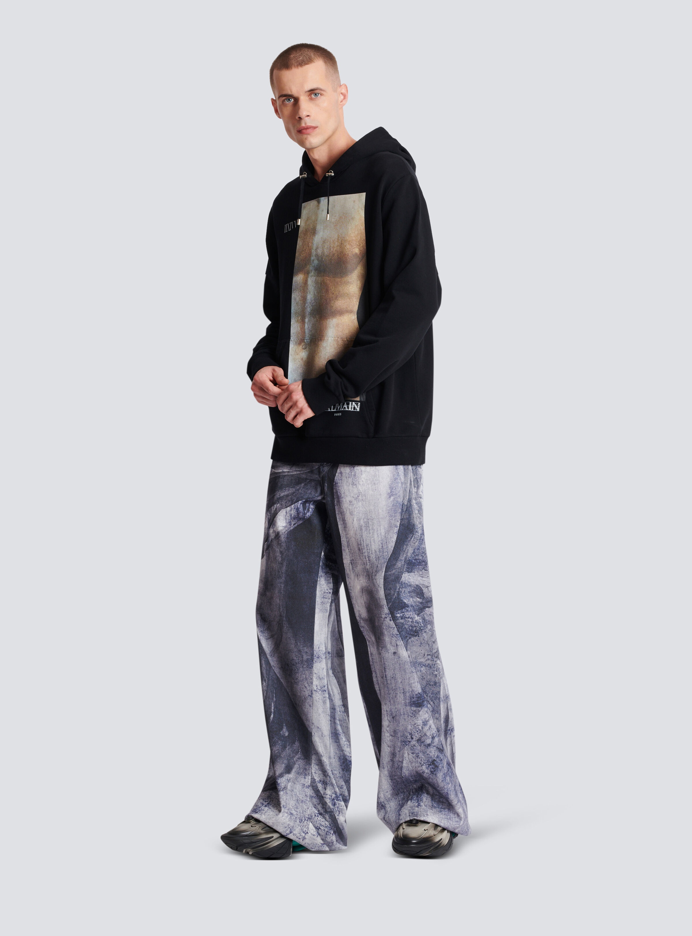 Balmain Statue print hoodie | REVERSIBLE