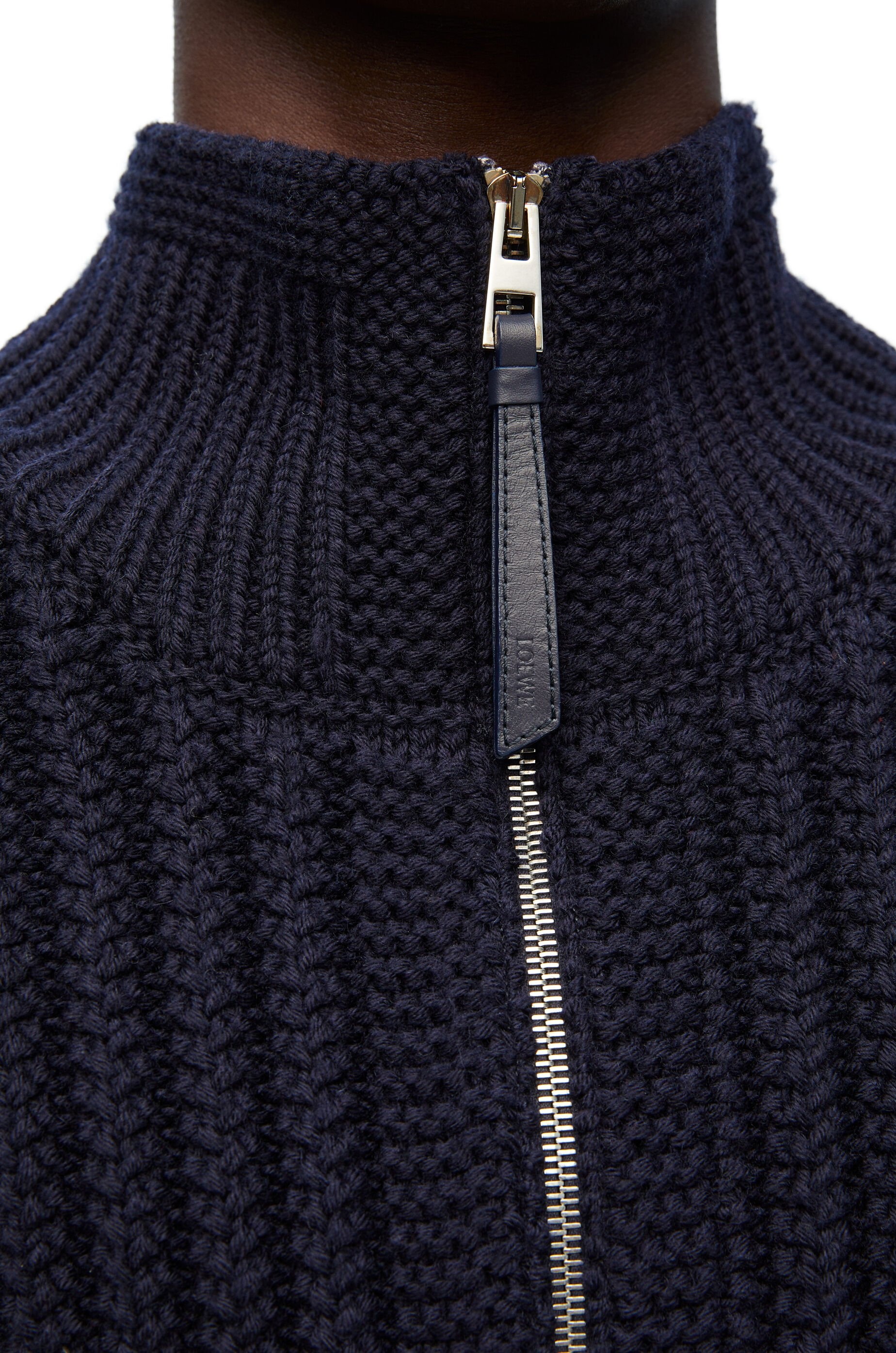Zip-up cardigan in wool - 5