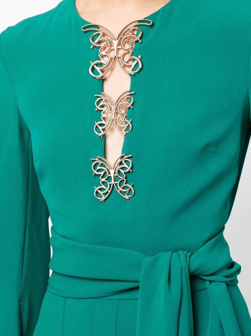 butterfly-detailing flared jumpsuit - 5