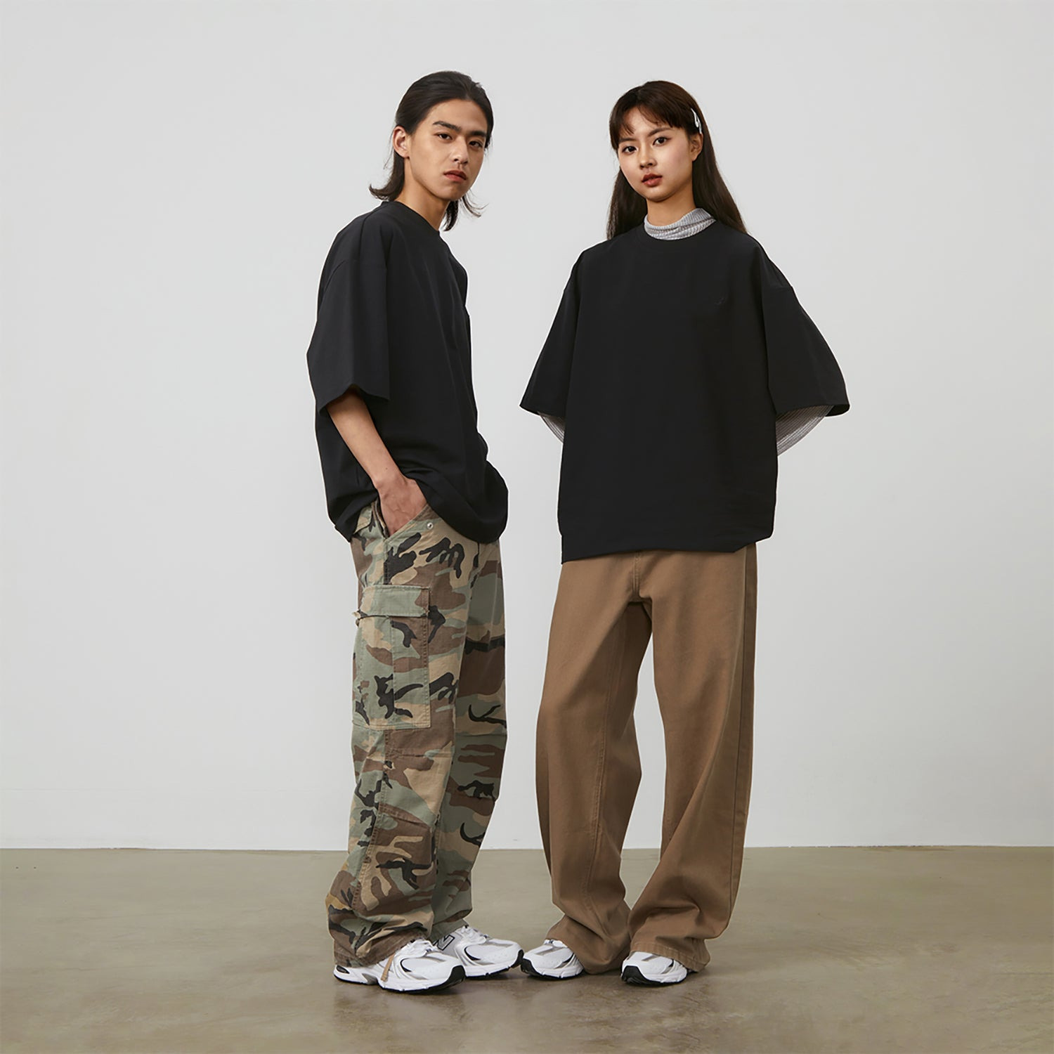 New Balance Linear Heritage Brushed Back Jersey Oversized T-Shirt 'Black' AMT42335-BK - 7