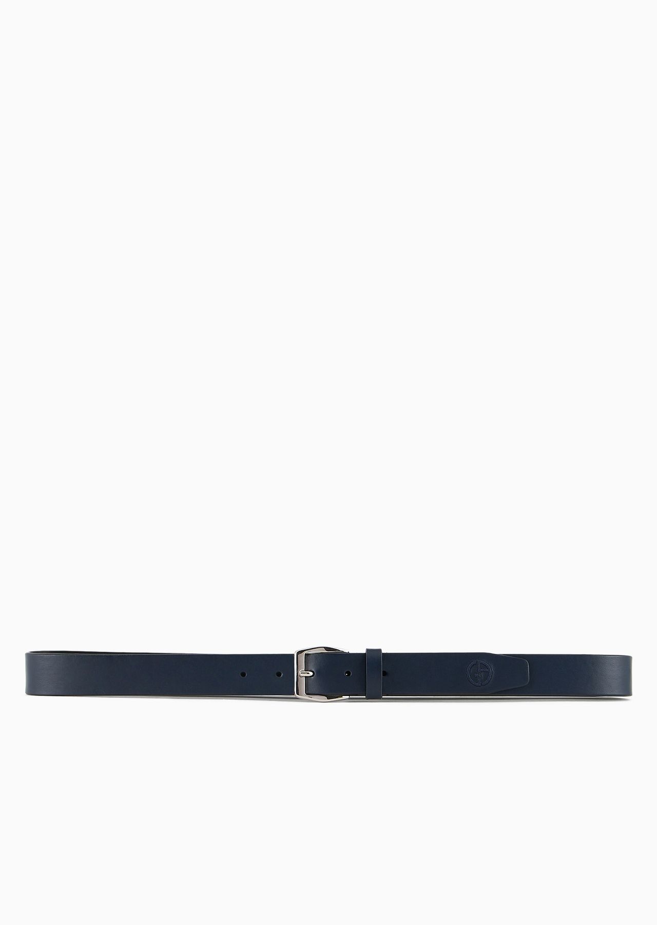 Leather belt with embroidered logo - 3