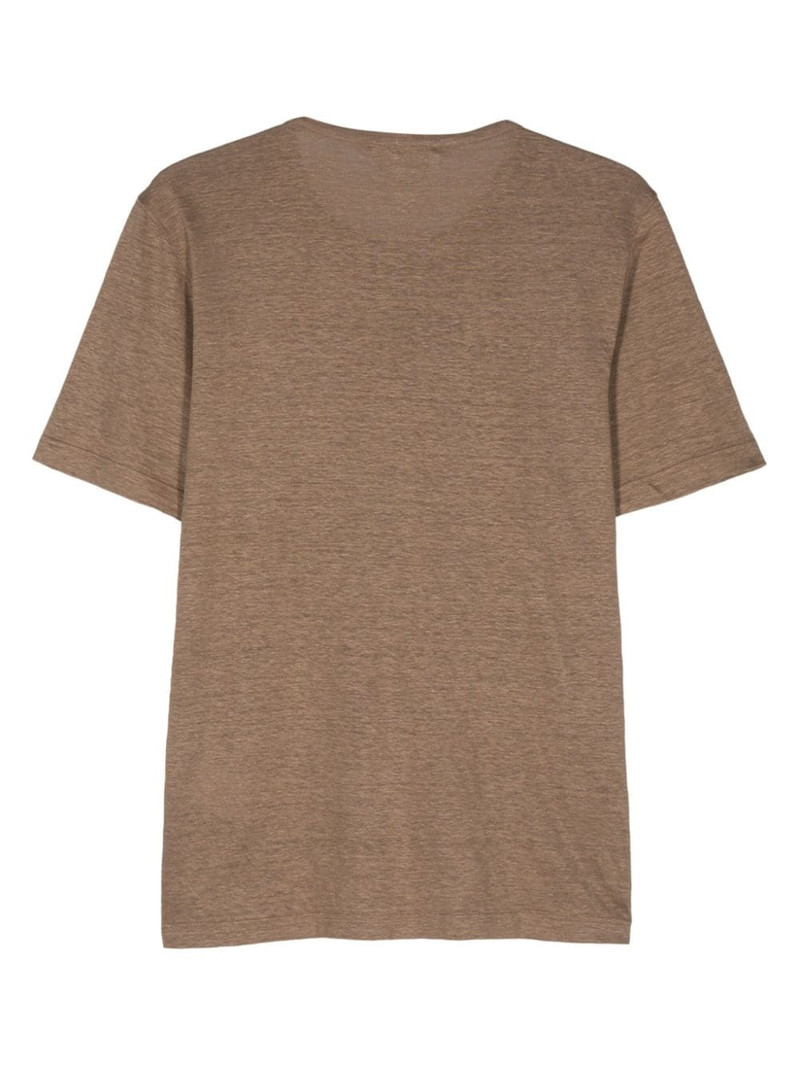 LARDINI mÃ©lange linen T-shirt outlook