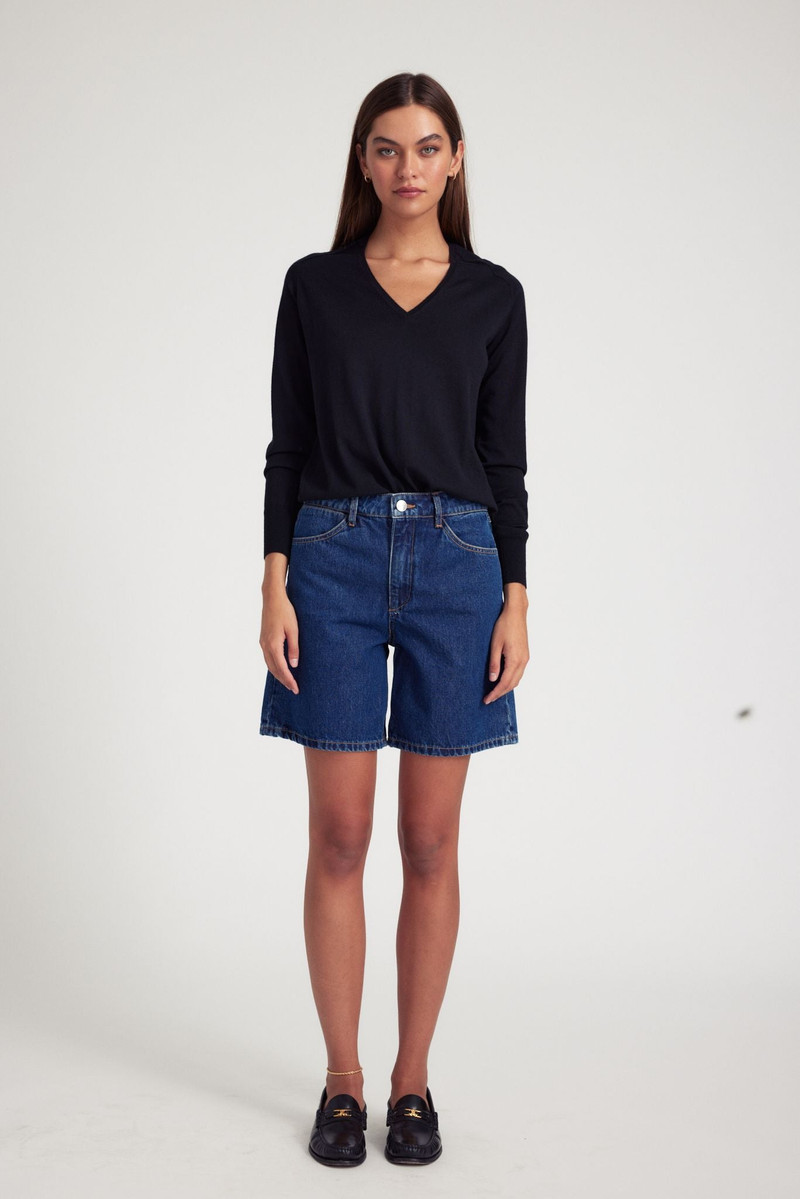 SPRWMN ALICIA A-LINE DENIM SHORTS outlook