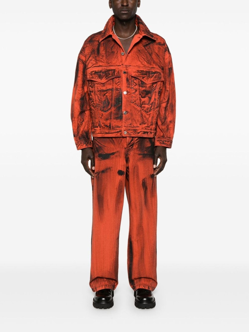 Side Denim straight-leg jeans 3