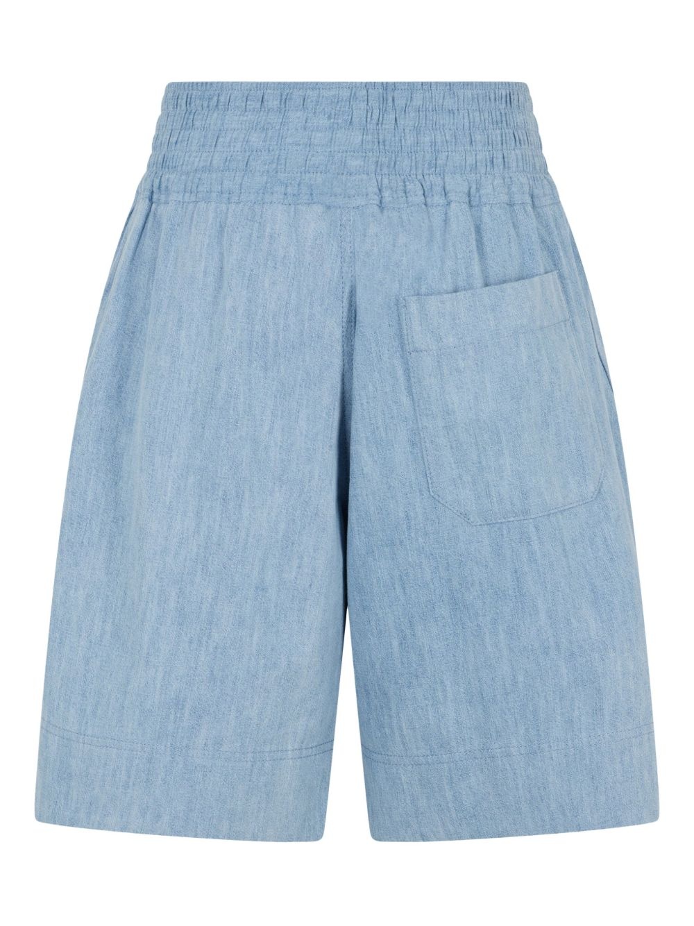 logo-appliqué denim shorts - 6
